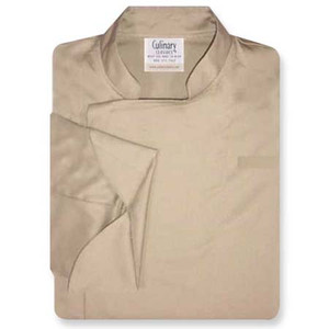 Epicurean Chef Coat in Khaki 100% Cotton Twill with Pockets