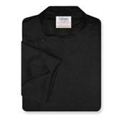 Royal chef coat in Black Twill w/ black knot buttons