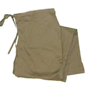 Scrub Chef Pants in 100% Khaki Cotton Twill
