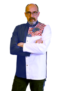 Old Glory Tri-Color Chef Coat in Red, White and Blue, 1356_003