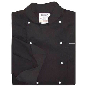 Women's Traditional Coat in Black with White Accents, 1035519