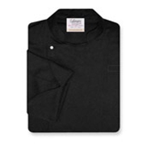 Black Royal in Egyptian Cotton w/ white stud buttons & 2 pockets