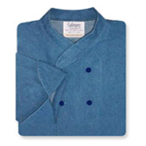 Imperial Chef Coat in Blue Denim with Navy Buttons