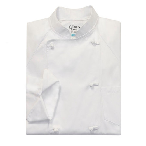 Raglan Chef Coat in White Egyptian Cotton with Pockets, 1070510 Raglan Chef Coat in White Egyptian Cotton with Pockets, 1070510