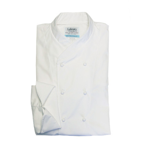 Imperial Chef Coat in White Poplin with Hand-Rolled Buttons, 1040/934