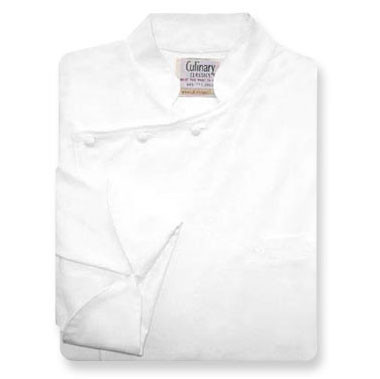 Bordeaux Chef Coat in White Egyptian Cotton