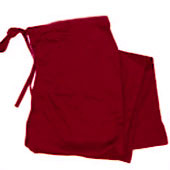 Scrub Chef Pants in 100% Burgundy Cotton Twill