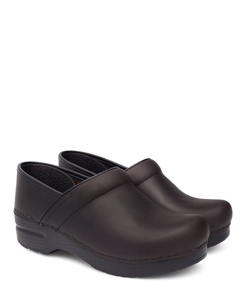 dansko black leather clogs