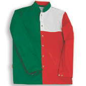 Tri-Color Chef Coat in Hunter Green, White, and Bright Red 1356001