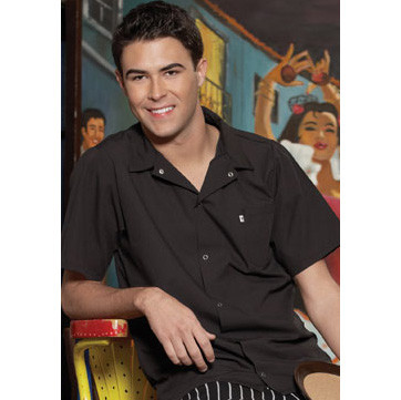 Cook Shirt in Black Poplin, UN4915