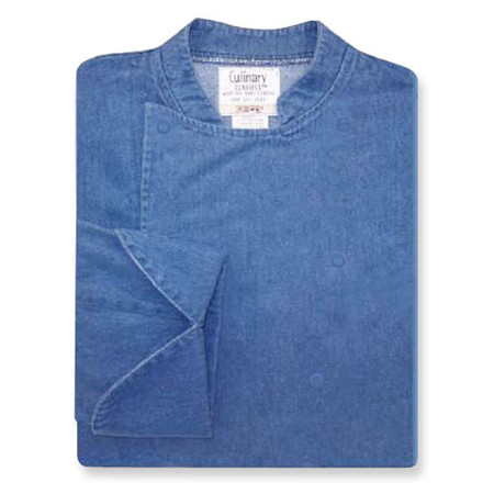 Traditional Chef Coat in Blue Denim with Hand-Crafted Buttons, 1030525