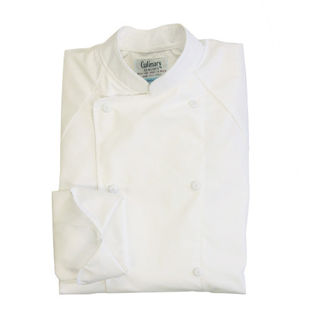 Raglan Chef Coat in White Poplin, 1070-5153-934