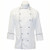 Traditional Chef Coat in White Organic Cotton Twill with Spruce Accents, 1030532