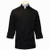 Corded Chef Coat in Black Fineline Twill with Black Cording, 1080516