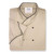 Imperial Chef Coat in Khaki Cotton Twill with Black Accents