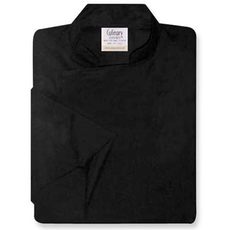 Epicurean Chef Coat in Black Egyptian Cotton