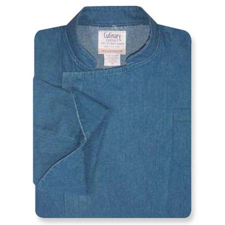 Epicurean Chef Coat in Blue Denim with Pockets
