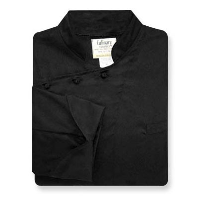 Bordeaux Chef Coat in Black Fineline Twill 1095509