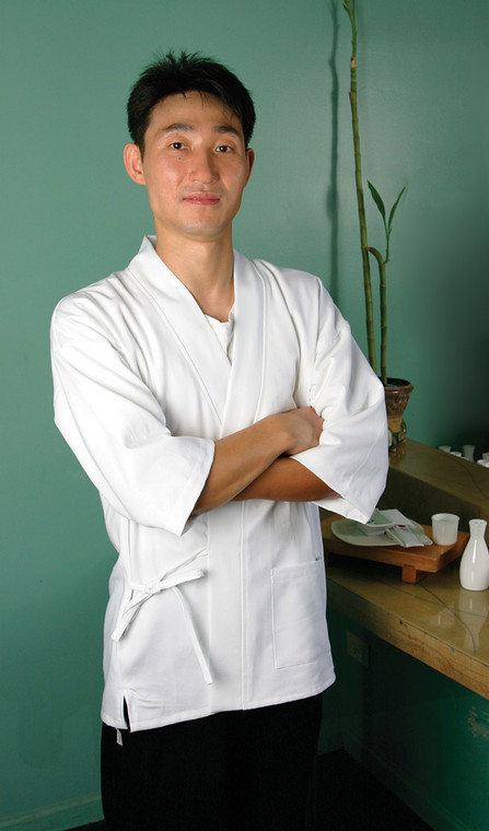 Sushi Chef Coat in White, 1037-002