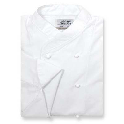 Women's Imperial Chef Coat in White Poplin, 1042504