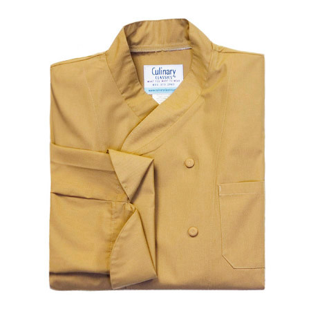 Imperial Chef Coat in Khaki Poplin with Pockets, 1040026