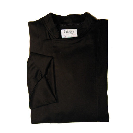 Epicurean Chef Coat in Black 100% Cotton Twill, 1046522