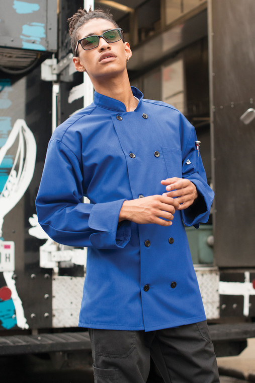 Moroccan Chef Coat in Royal UN1004_Royal