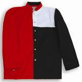 Tri-Color Chef Coat in Bright Red, White, and Black 1356-002