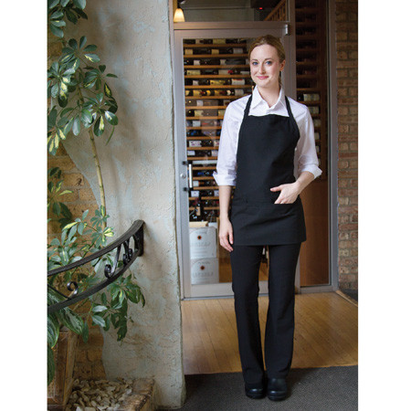 Standard Bib Apron with 3 Front Pockets, 3929