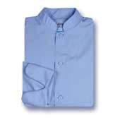 Mandarin Chef Coat in Petrol Blue Poplin