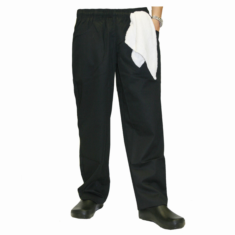 Ladies Fitted Black Trouser - Plain Front by Club Chef