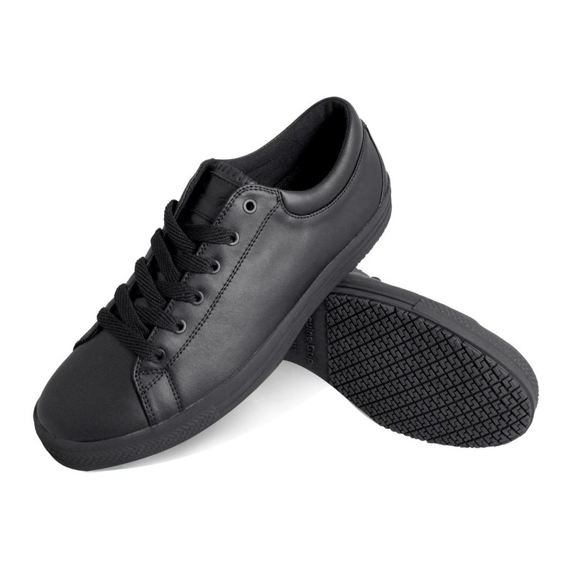 Chaps Men's Lace-Up Court Sneaker, Size: 10.5, Black