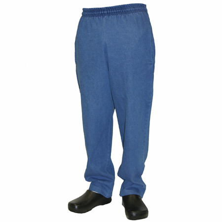 Classic Chef Pants in Blue Denim - Culinary Classics