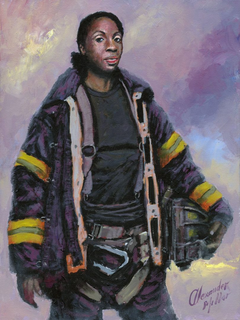 9 11 firefighter art