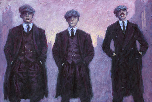 Peaky Blinders is a limited edition print on paper and on hand embellish canvas of the painting by Scottish artist Alexander Millar.