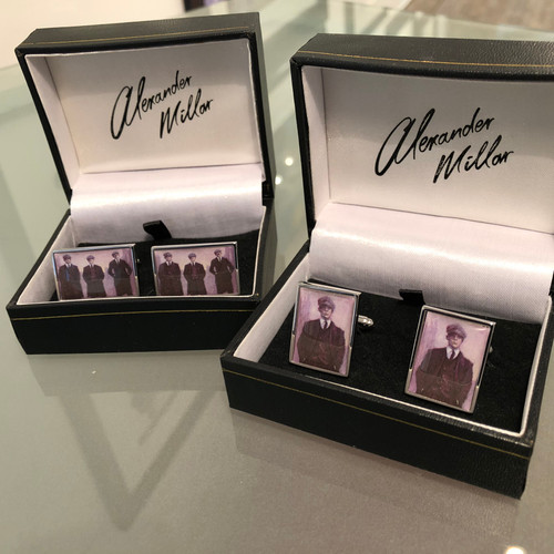 These beautiful limited edition cufflinks, inspired by the TV series Peaky Blinders, are taken from original paintings by Alexander Millar.