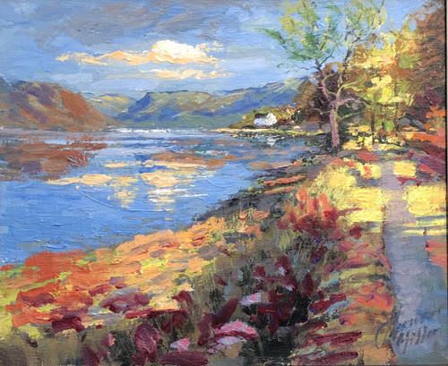 Sunny Days, Loch Fyne is an original landscape oil painting by Alexander Millar.