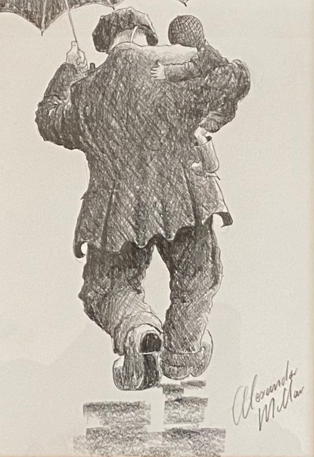Carry Me Home III is a framed, original pencil drawing by Alexander Millar.