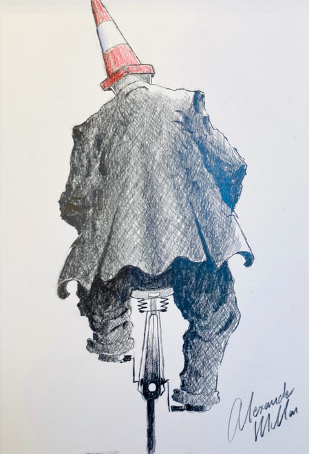King of the Road is an original pencil drawing by Alexander Millar.
