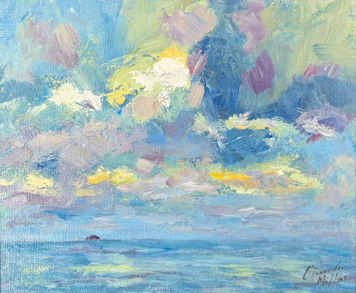 Changing Skies, Ailsa Craig is an original oil painting by Alexander Millar. Ailsa Craig is an island that Ayrshire born Alexander Millar features regularly. Painted in an impressionistic style, the expensive clouds above this tiny island give a dramatic sense of scale. And hint at the forthcoming change in the weather. Changing Skies, Ailsa Craig is an original oil painting by Alexander Millar. Ailsa Craig is an island that Ayrshire born Alexander Millar features regularly. Painted in an impressionistic style, the expensive clouds above this tiny island give a dramatic sense of scale. And hint at the forthcoming change in the weather.