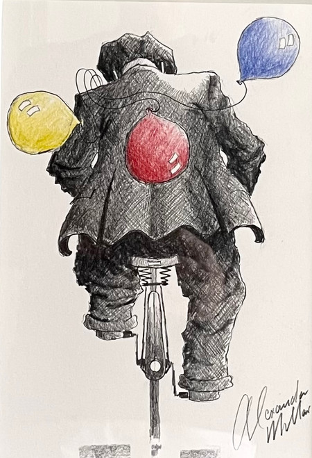 Floating Away is an original pencil drawing by Alexander Millar