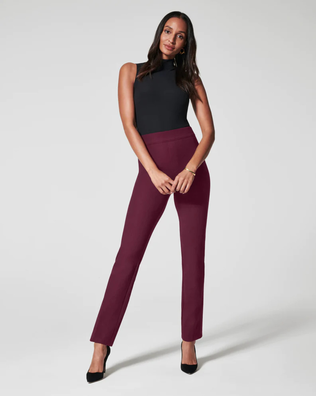 Spanx On-the-Go Ankle Slim Straight Pant with Ultimate Opacity