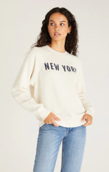 New York Sweatshirt - Adobe White