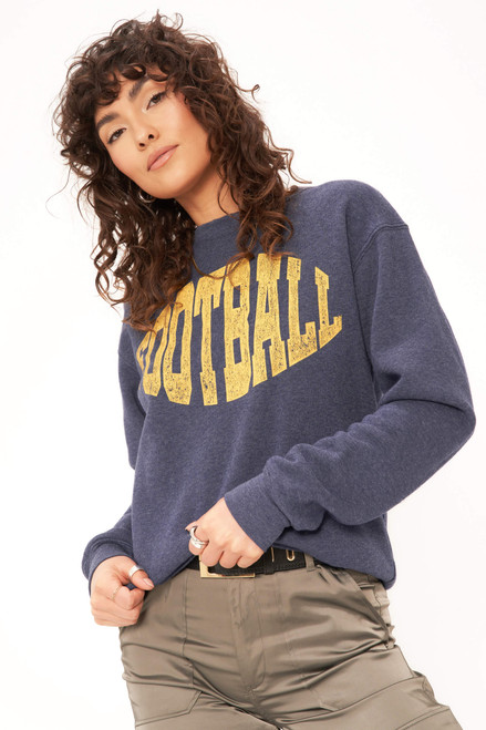 Football Sweatshirt - Heather Nova Navy