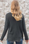 Maggie V-Neck Cotton Sweater - Bold Ink