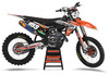 KTM Qualifier Decal Kit with Black Backgrounds, White Numbers