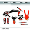 KTM Qualifier Decal Kit with White Backgrounds, Black Numbers