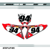 Honda Adrenaline Number Plate Decals With White Backgrounds, Black Numbers