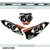 KTM Qualifier Number Plate Decals with White Backgrounds, Black Numbers