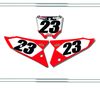Honda CRF450R 2021-24 Factory22 Style, O2, Quick Ship Number Plate Decals